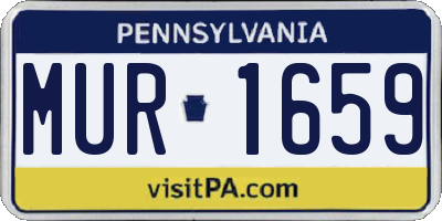 PA license plate MUR1659