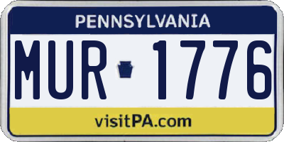 PA license plate MUR1776