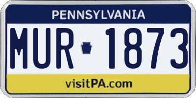 PA license plate MUR1873