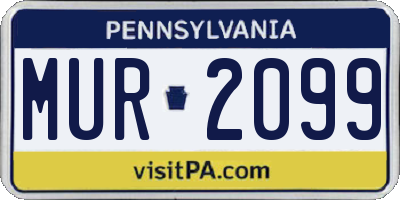 PA license plate MUR2099