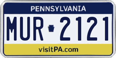 PA license plate MUR2121