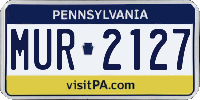 PA license plate MUR2127