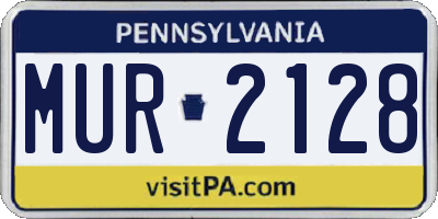 PA license plate MUR2128