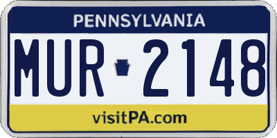 PA license plate MUR2148