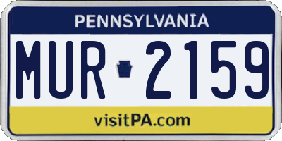 PA license plate MUR2159