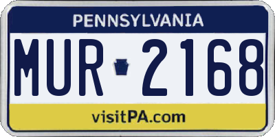 PA license plate MUR2168
