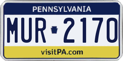 PA license plate MUR2170