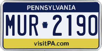 PA license plate MUR2190