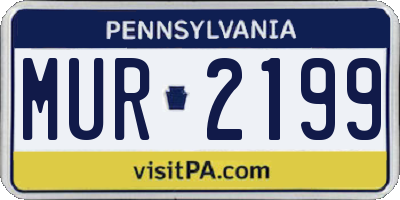 PA license plate MUR2199