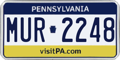 PA license plate MUR2248