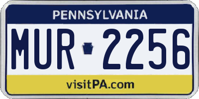 PA license plate MUR2256