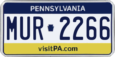 PA license plate MUR2266