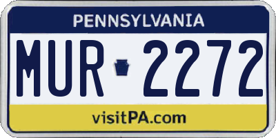 PA license plate MUR2272