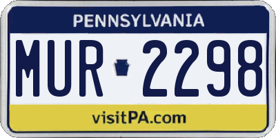 PA license plate MUR2298