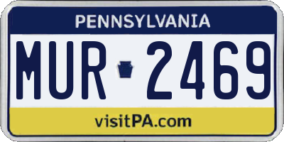 PA license plate MUR2469