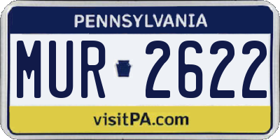 PA license plate MUR2622