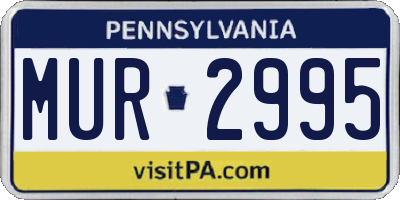 PA license plate MUR2995