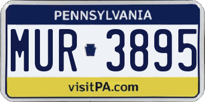 PA license plate MUR3895
