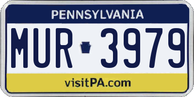 PA license plate MUR3979
