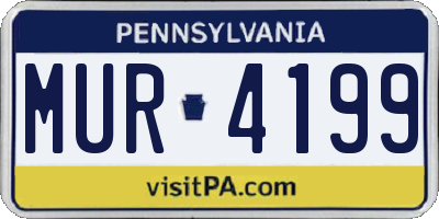 PA license plate MUR4199