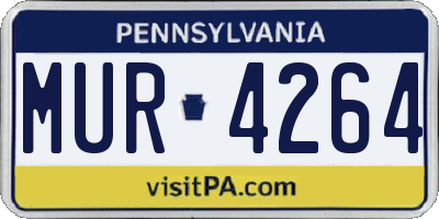 PA license plate MUR4264