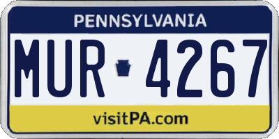 PA license plate MUR4267