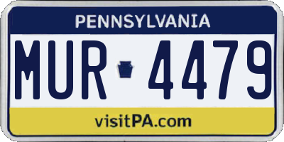 PA license plate MUR4479