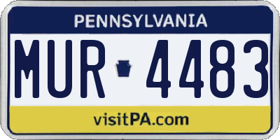 PA license plate MUR4483
