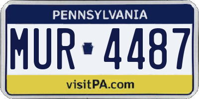 PA license plate MUR4487