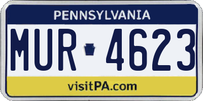 PA license plate MUR4623