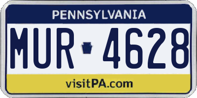 PA license plate MUR4628