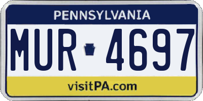 PA license plate MUR4697