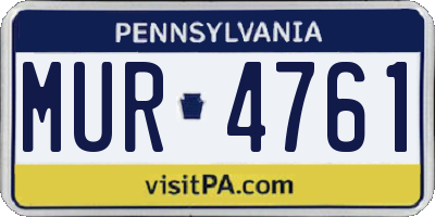 PA license plate MUR4761