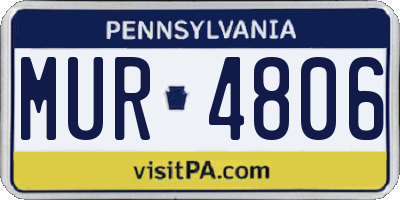 PA license plate MUR4806