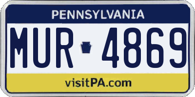 PA license plate MUR4869