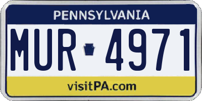 PA license plate MUR4971