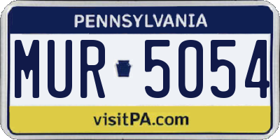 PA license plate MUR5054