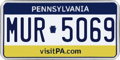 PA license plate MUR5069