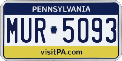 PA license plate MUR5093