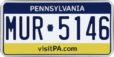 PA license plate MUR5146