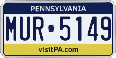 PA license plate MUR5149