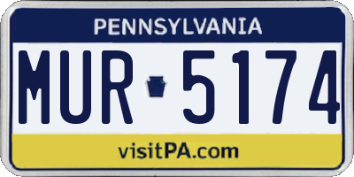 PA license plate MUR5174