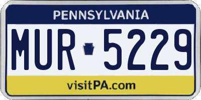 PA license plate MUR5229