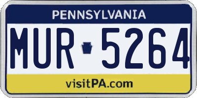 PA license plate MUR5264