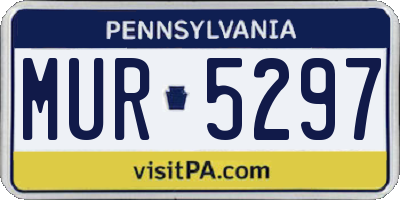 PA license plate MUR5297