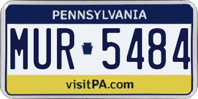 PA license plate MUR5484