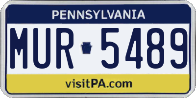 PA license plate MUR5489