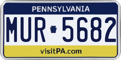 PA license plate MUR5682