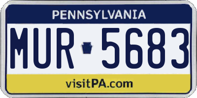 PA license plate MUR5683