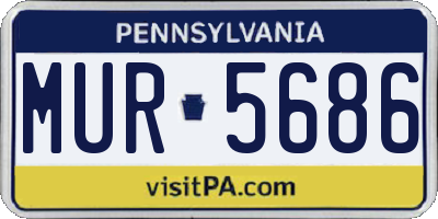 PA license plate MUR5686